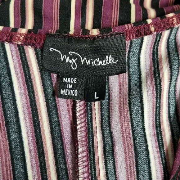 MY Michelle Multicolor Striped Dress Size Large - Picture 6 of 8